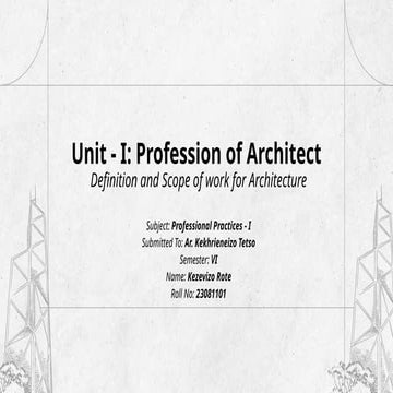 Comprehensive Overview of the Architect's Professional Scope and ...