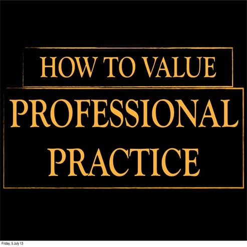 Professional Practice Business Valuation