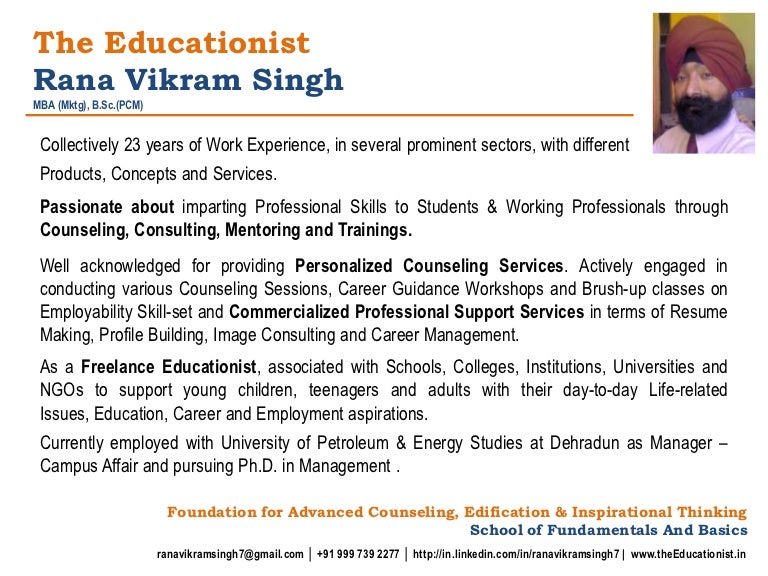 professional profile
