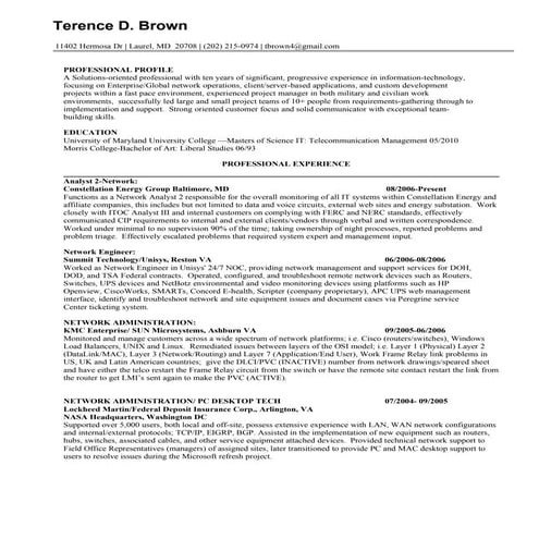 Professional Profile 2010 11