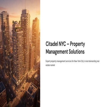 Professional Property Management in New York City – Citadel NYC | PDF