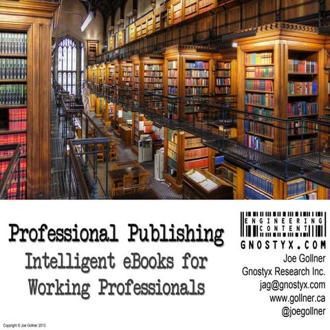 Professional Publishing: Intelligent eBooks for Working Professionals