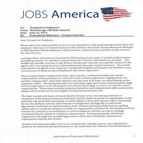 Professional reference letter Mark Savage | DOC