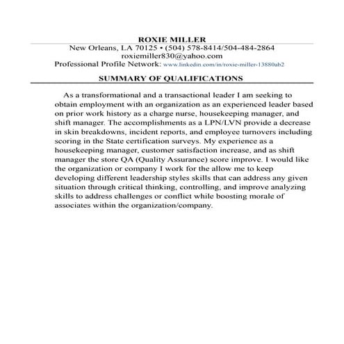 Professional resume'