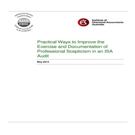 Practical Ways to Improve the Exercise and Documentation of Professional Scep...