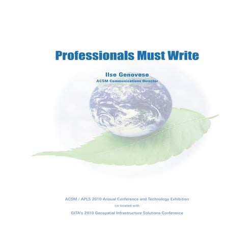 Professionals Must Write Seminar