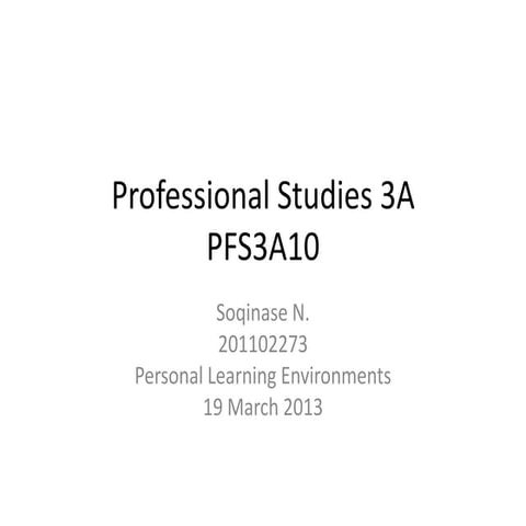 Professional studies 3 a