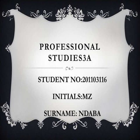 Professional studies3 a,