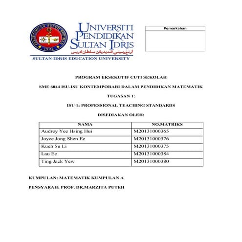 Professional teaching standards