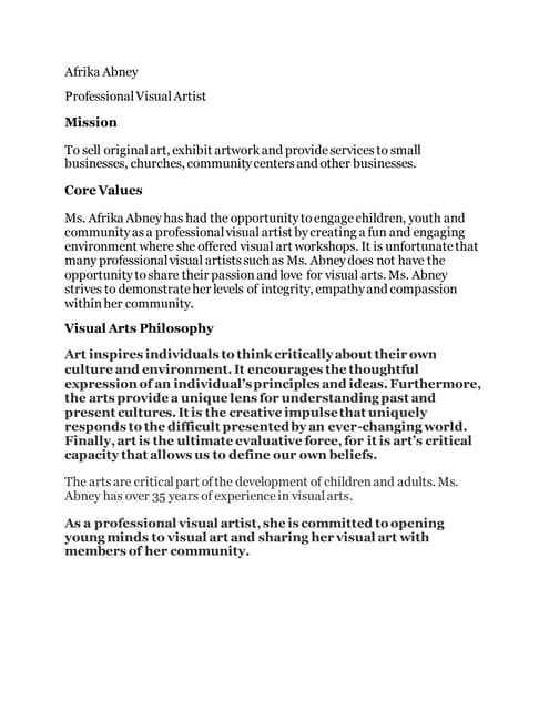 Why Visual Art? | RTF