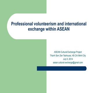 Professional volunteerism and inter...
