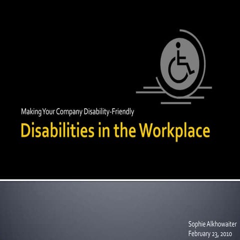 Presentation on Disabilities in the Workplace
