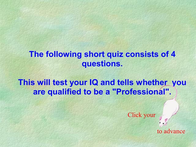 Professionas Iq Test