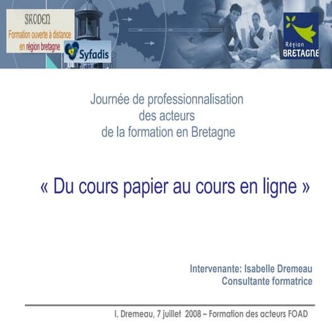 Du cours papier au cours online