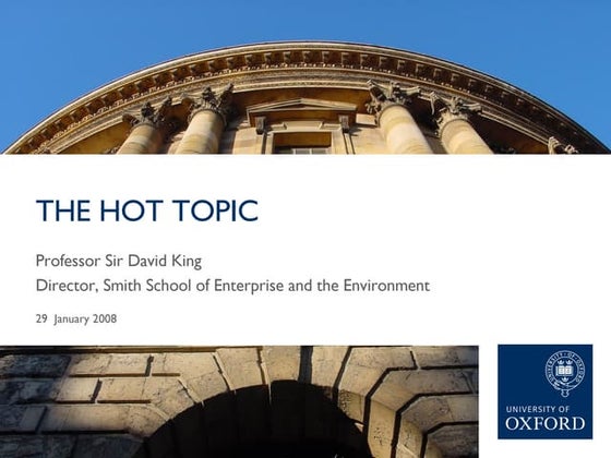 Professor Sir David King at the Bristol Festival Of Ideas