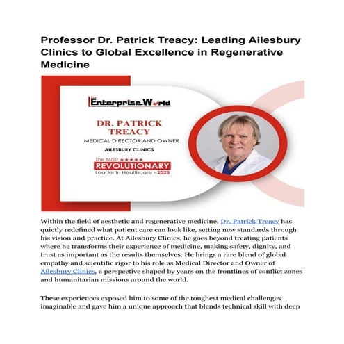 Dr. Patrick Treacy Profile | PDF