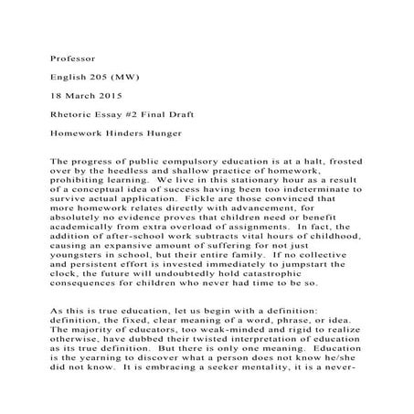 Professor English 205 (MW) 18 March 2015Rhetoric Essay.docx