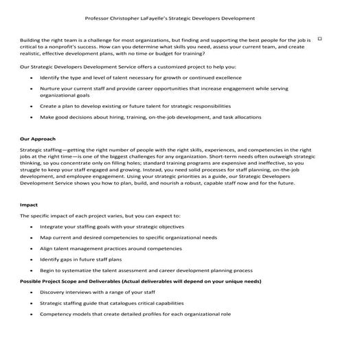 Christopher LaFayelle's increasing growth   management training