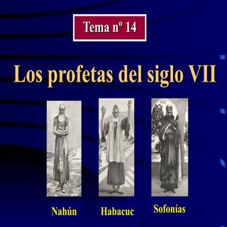Sofonias, Nahum y Habacuc