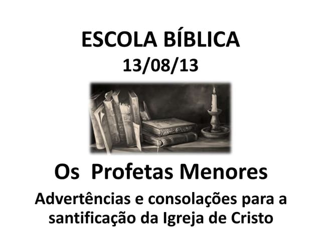Profetas menores   lição 12 - Zacarias