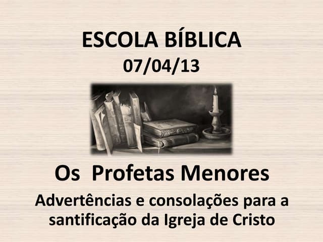 Profetas menores   lição 3 - Joel
