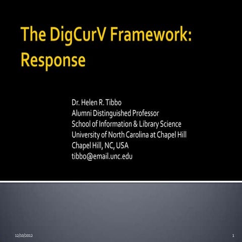 DigCurV - The concept of the framework