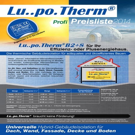 Profi preisliste 2014