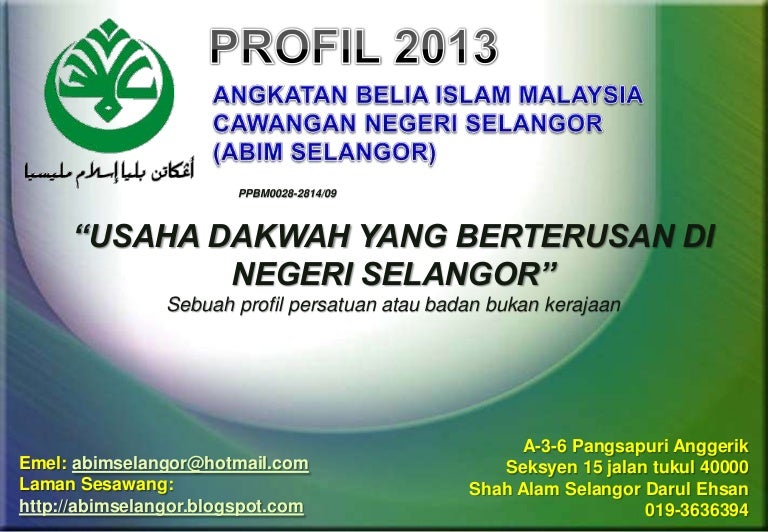 Profil abim selangor 2013 2014