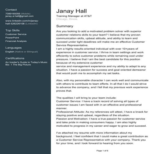 Janay Hall Resume