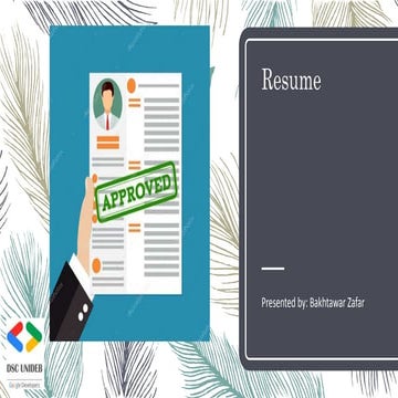 Resume Tips & Tricks || An Event by DSC Unideb