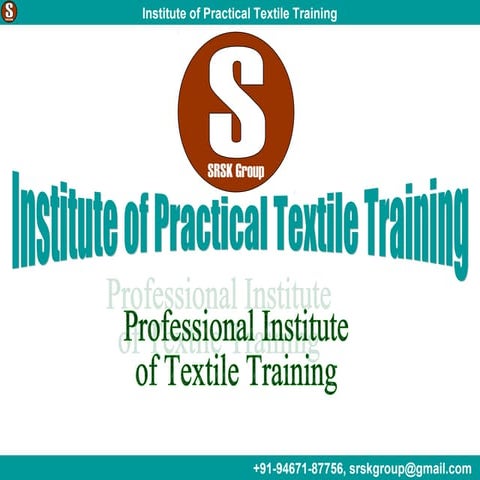 Institute of professional textile technology IPTT Panipat | PDF