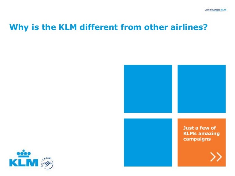Why the KLM i