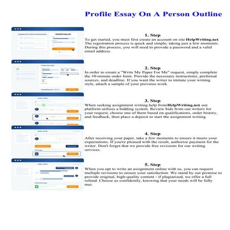 Profile Essay On A Person Outline. Online assignment writing service.