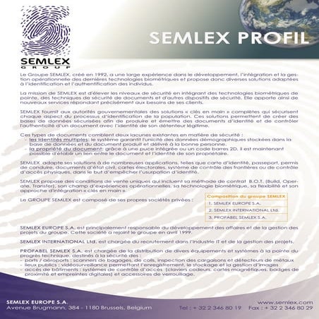 Semlex aux Comores | PDF