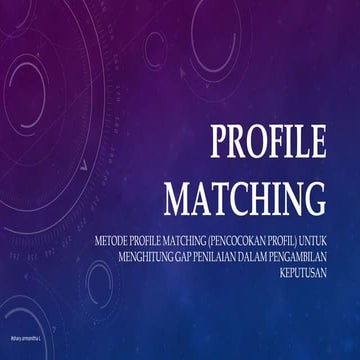 Profile Matching New.pptx