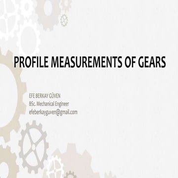 Profile Measurement of Gears