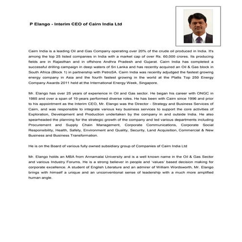 CEO Profile-NEW | PDF