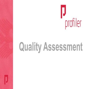 Profiler‘s quality assessment