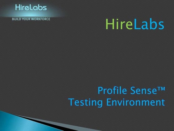 Profilesense Testing environment | PDF