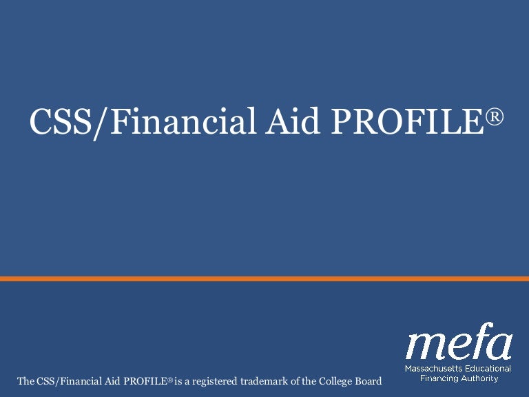 The css financial aid profile