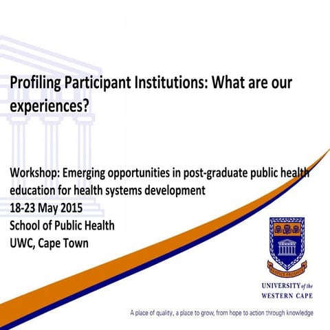 Profiling+participant+institutions+ +what+are+our+experiences