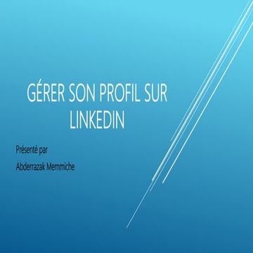 Profil sur linkedin