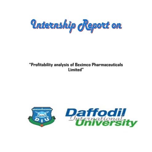 Profitability analysis of beximco pharmaceutical s limited