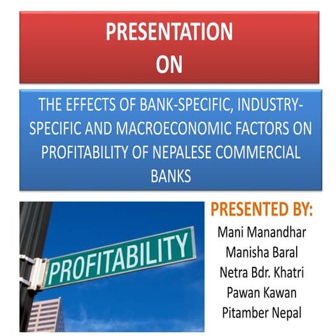 Profitability of nepalese commercial bank