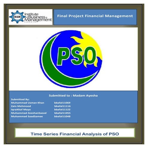 To Madam Ayesha...Financial Analysis of PSO