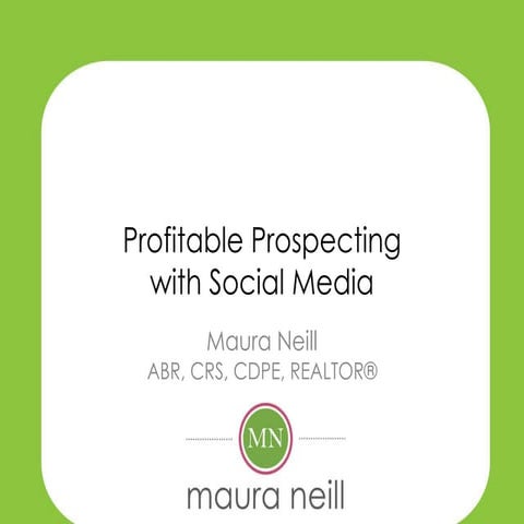 Profitable Prospecting with Social Media
