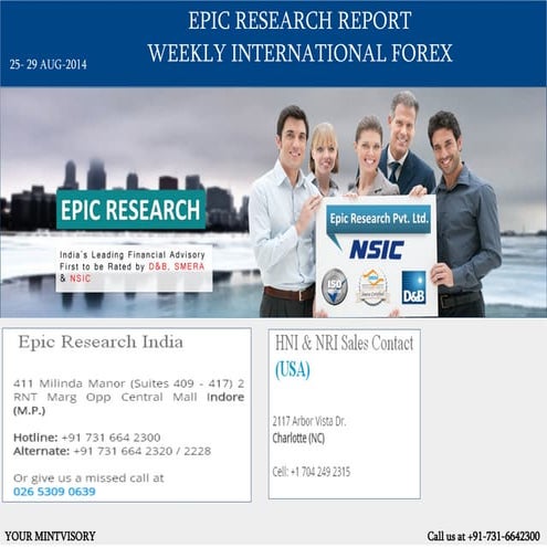 Profitable weekly iforex signals report by epic research on 25 august  29 aug...