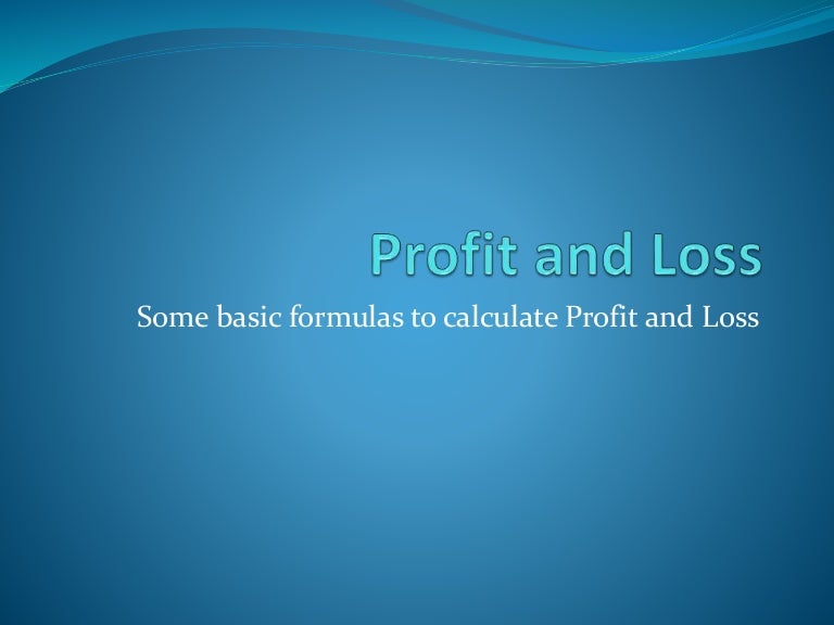 profit and loss app