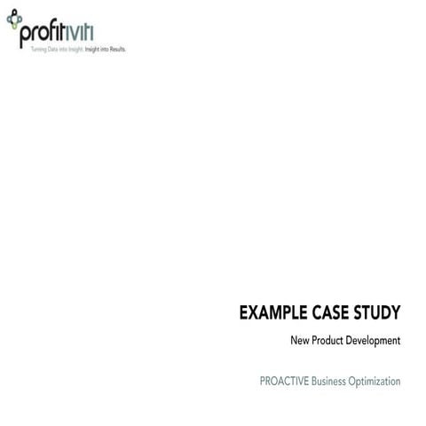 Profitiviti - New Product Development Case Study Example