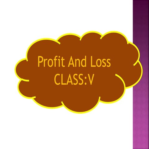Profit loss concept